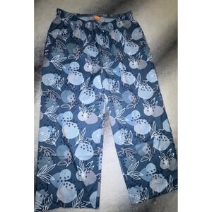 Con.struct Womens Blue Botanical Paw Print Pajama Lounge Pants Large NWOT